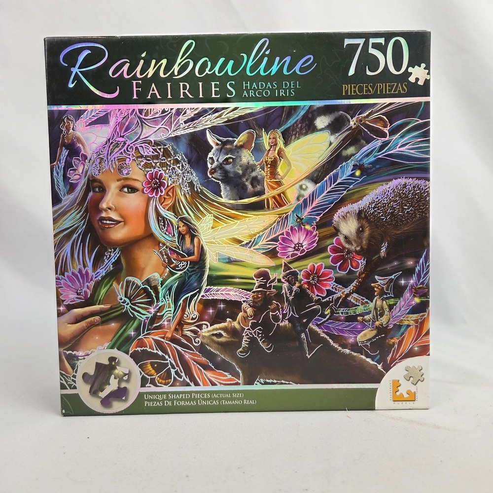 New Sealed Rainbowline Fairies "Queen of the Night Fairies" 750 Pc Foil Puzzle‎